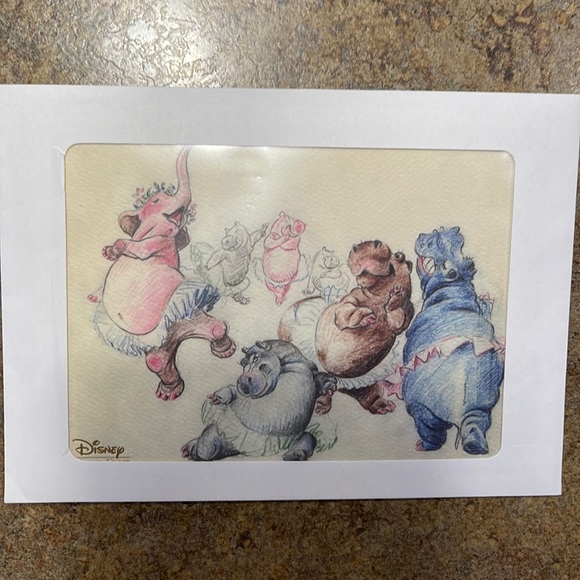 Disney Art Rare Disney 5x7 Lithograph Of 94s Fantasia Dancing